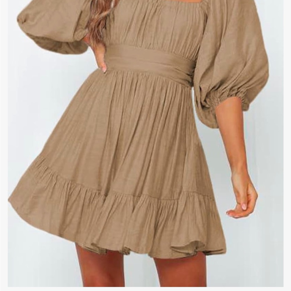 Dokotoo size XL open back dress with tie and bow ruffle bottom NEW